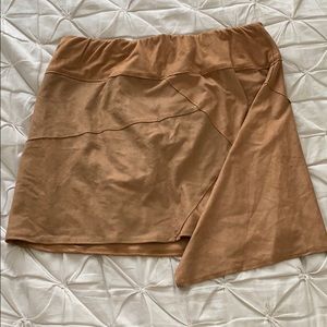 Suede A-Symetrical Skirt